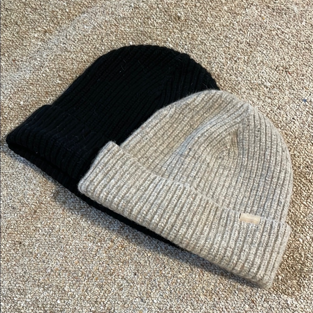 Madewell Merino Wool Beanies - set of 2